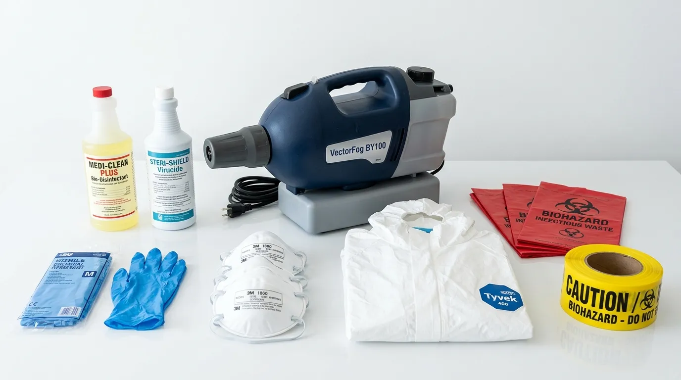 Professional biohazard remediation crew working in Gwynn Oak